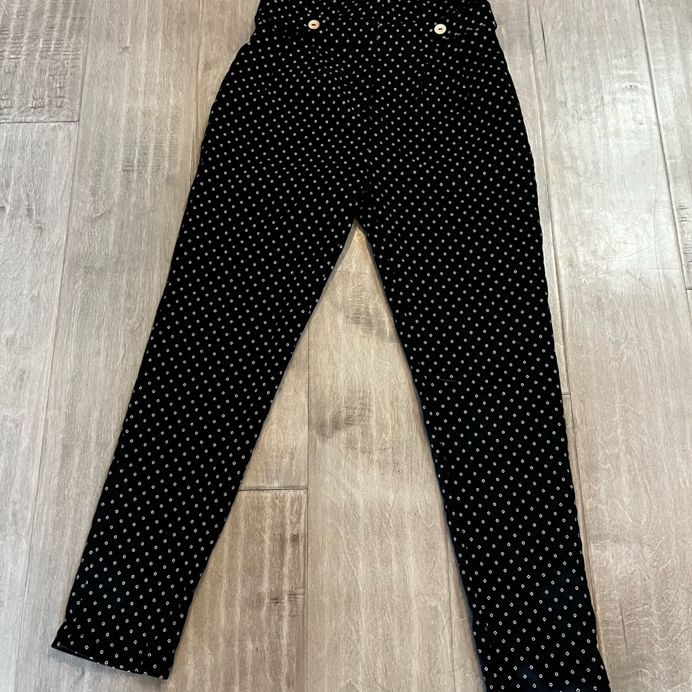 Chocolate Black and White Patterned Fabric